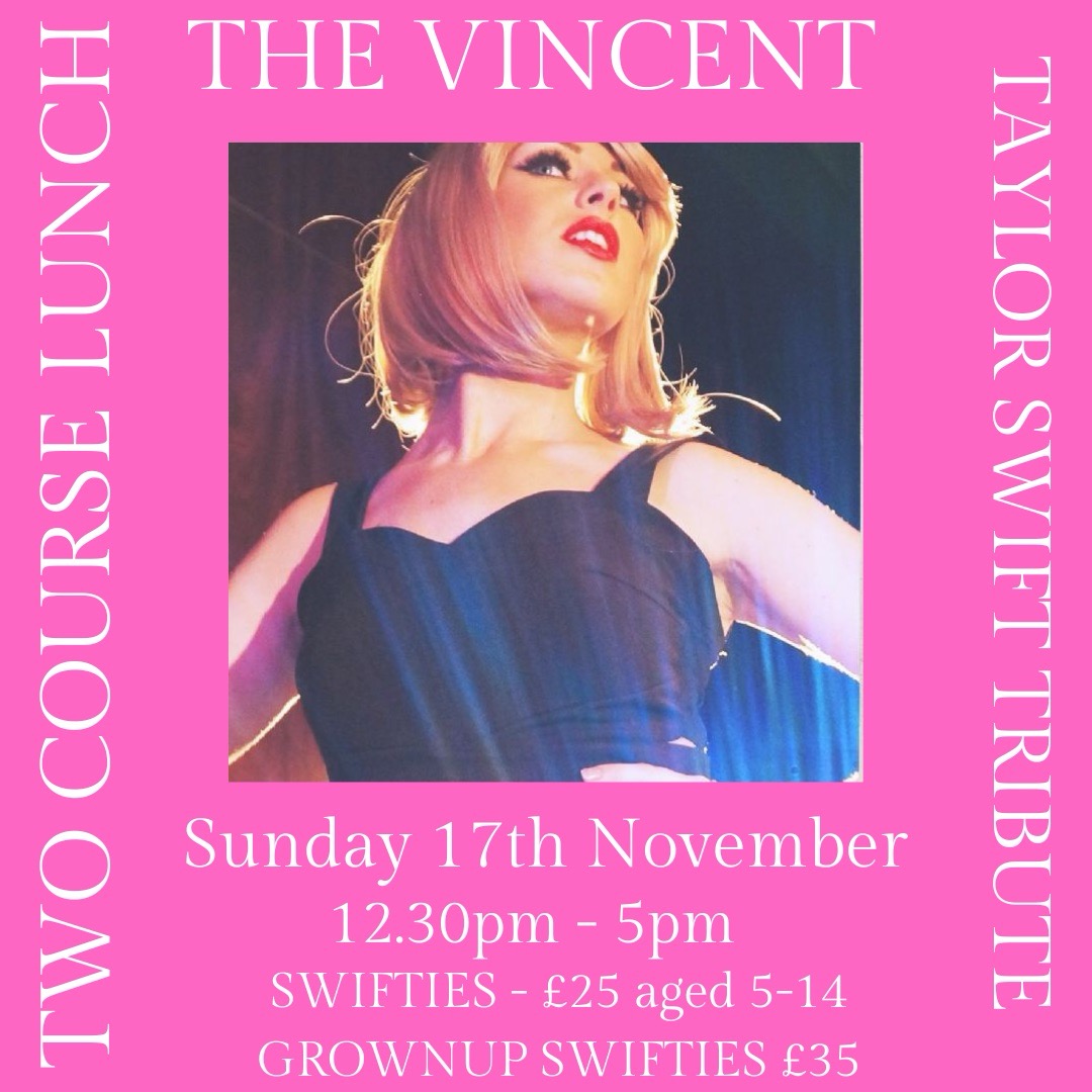 Advert for Taylor Swift Tribute at The Vincent Hotel